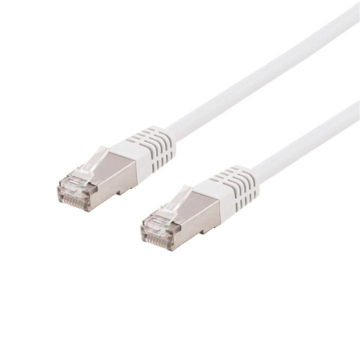 DELTACO S/FTP Cat6 patchkabel, LSZH, 0,3m, White in the group COMPUTERS & PERIPHERALS / Computer cables / Network cables / Cat6 at TP E-commerce Nordic AB (38-53518)