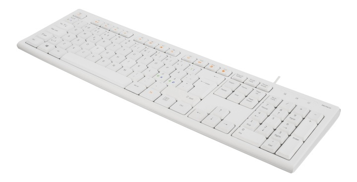 DELTACO Keyboard, 105 keys, Nordic layout, USB, white, 13 media keys, in the group COMPUTERS & PERIPHERALS / Mice & Keyboards / Keyboards / Corded at TP E-commerce Nordic AB (38-53570)