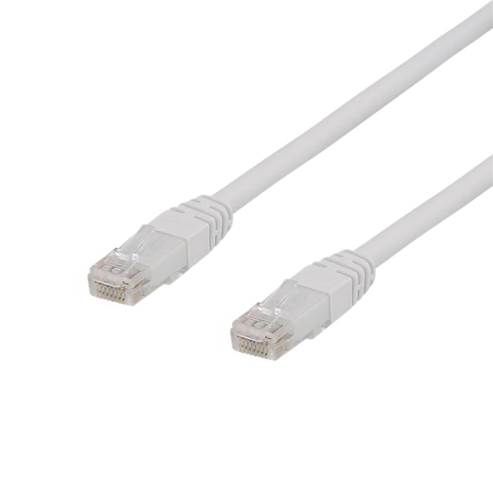 DELTACO U/UTP Cat6a patchkabel, LSZH, 0,3m, White in the group COMPUTERS & PERIPHERALS / Computer cables / Network cables / Cat6 at TP E-commerce Nordic AB (38-53596)