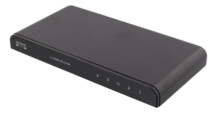 DELTACO PRIME HDMI Splitter, 1 to 4 splitter, 4K, HDCP, 3D, black in the group COMPUTERS & PERIPHERALS / Computer cables / Switches at TP E-commerce Nordic AB (38-53927)