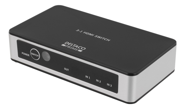 DELTACO PRIME Premium 3 Port HDMI Switch with IR Wireless Remote in the group COMPUTERS & PERIPHERALS / Computer cables / Switches at TP E-commerce Nordic AB (38-53940)
