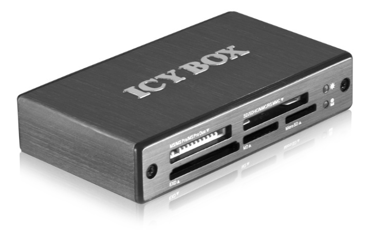 ICY BOX External USB 3.0 memory card reader, all-in-one, aluminum, gra in the group HOME ELECTRONICS / Storage media / Memory card reader at TP E-commerce Nordic AB (38-54548)
