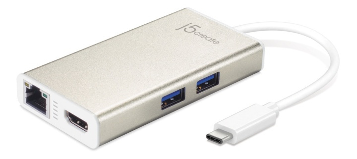 j5create USB 3.1 hub with Gigabit Ethernet and HDMI, USB Type C in the group COMPUTERS & PERIPHERALS / Computer accessories / USB-Hubs at TP E-commerce Nordic AB (38-54715)