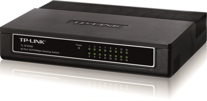 TP-LINK nätverksswitch, 16-ports, 10/100 , RJ45 in the group COMPUTERS & PERIPHERALS / Network / Switches at TP E-commerce Nordic AB (38-55806)