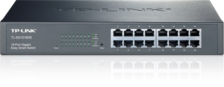 TP-LINK, nätverksswitch, 16-ports 10/100/1000Mbps, RJ45, svart in the group COMPUTERS & PERIPHERALS / Network / Switches at TP E-commerce Nordic AB (38-55809)