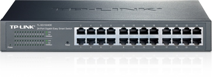 TP-LINK, nätverksswitch, 24-ports 10/100/1000Mbps, RJ45, svart in the group COMPUTERS & PERIPHERALS / Network / Switches at TP E-commerce Nordic AB (38-55810)