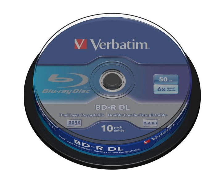 Verbatim BD-R Double Layer 6X, Scratchguard surface 10p Spindle in the group HOME ELECTRONICS / Storage media / CD/DVD/BD-Discs / Blu-Ray at TP E-commerce Nordic AB (38-55899)