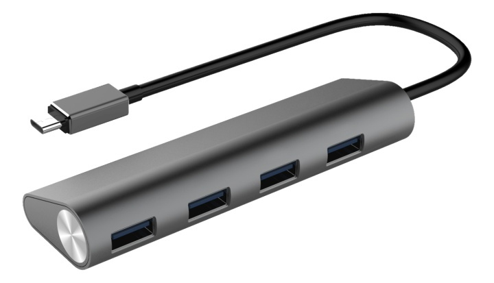 DELTACO 4 Port USB 3.1 Type C HUB in the group COMPUTERS & PERIPHERALS / Computer accessories / USB-Hubs at TP E-commerce Nordic AB (38-55974)