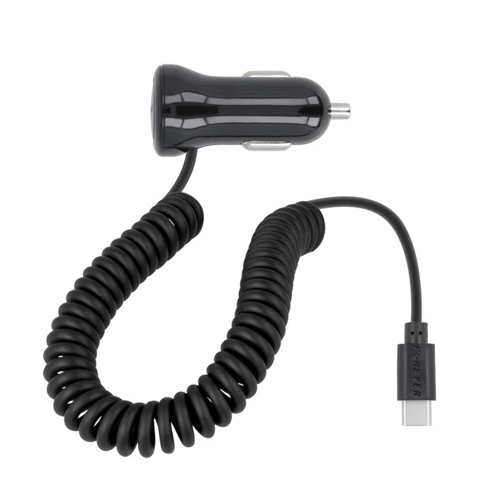 Billaddare Forever Type-C 2,1A Svart M01 in the group SMARTPHONE & TABLETS / Chargers & Cables / Car chargers / Car chargers Type-C at TP E-commerce Nordic AB (38-56631)