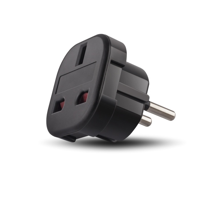 Forever Reseadapter EU/UK Svart in the group HOME, HOUSEHOLD & GARDEN / Electricity & Lighting / Travel adapters at TP E-commerce Nordic AB (38-56696)