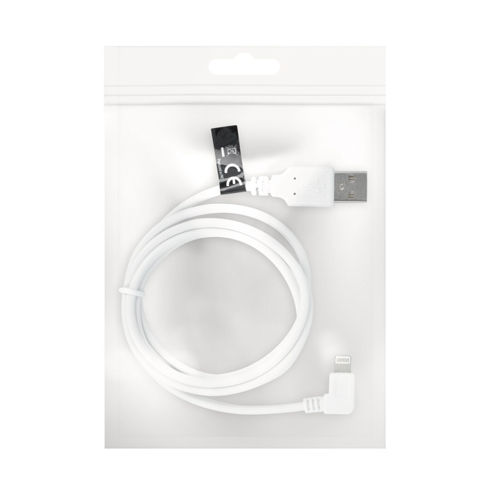 USB data kabel iphone 5/6/7/8 Vit vinklad kontakt in the group SMARTPHONE & TABLETS / Chargers & Cables / Cables / Cables Lightning at TP E-commerce Nordic AB (38-56859)