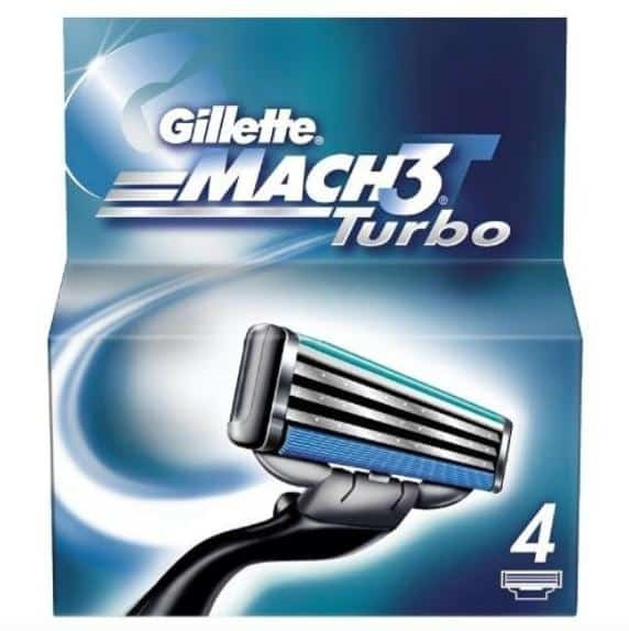 Gillette Mach3 Turbo 4-pack in the group BEAUTY & HEALTH / Hair & Styling / Shaving & Trimming / Razors & Accessories at TP E-commerce Nordic AB (38-57193)