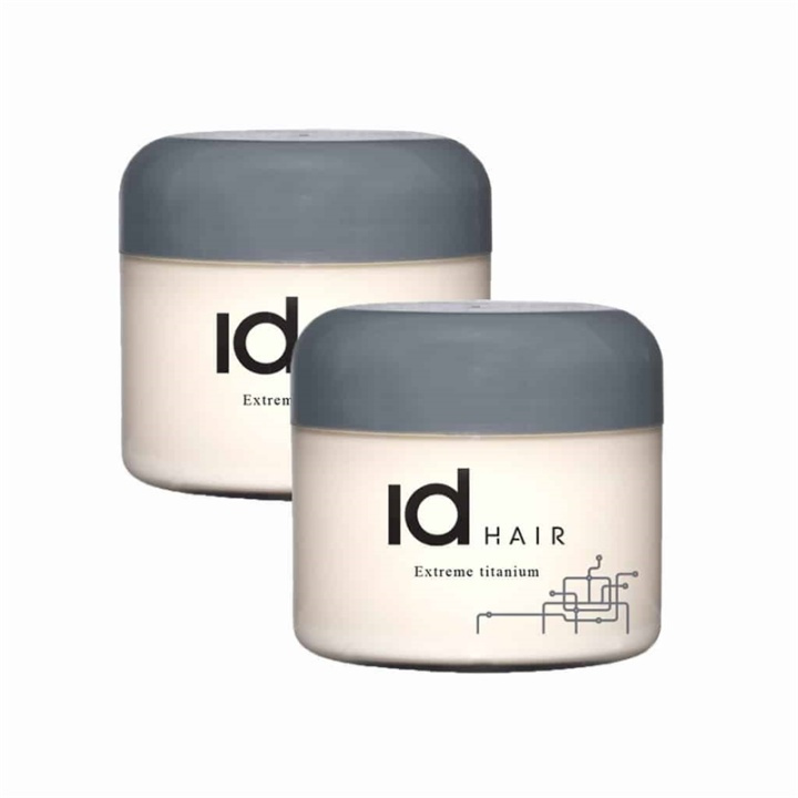 2-pack ID Hair Extreme Titanium Wax 100ml in the group BEAUTY & HEALTH / Hair & Styling / Hair styling / Hair wax at TP E-commerce Nordic AB (38-57377)