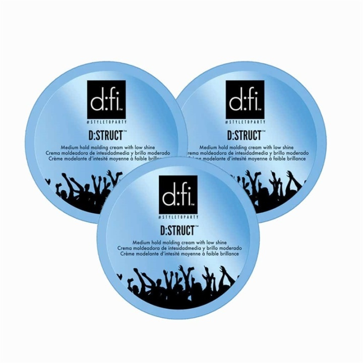 3-pack D:fi D:struct Molding Cream Blå Stor 150g in the group BEAUTY & HEALTH / Hair & Styling / Hair styling / Hair wax at TP E-commerce Nordic AB (38-57532)