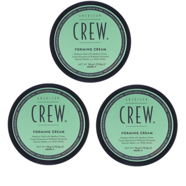 3-pack American Crew Forming Cream 85g in the group BEAUTY & HEALTH / Hair & Styling / Hair styling / Hair wax at TP E-commerce Nordic AB (38-57547)