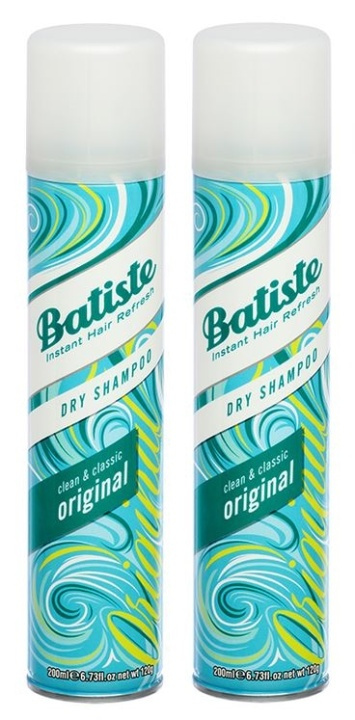 2-pack Batiste Dry Shampoo Original Stor 200ml in the group BEAUTY & HEALTH / Hair & Styling / Hair care / Dry schampoo at TP E-commerce Nordic AB (38-57588)