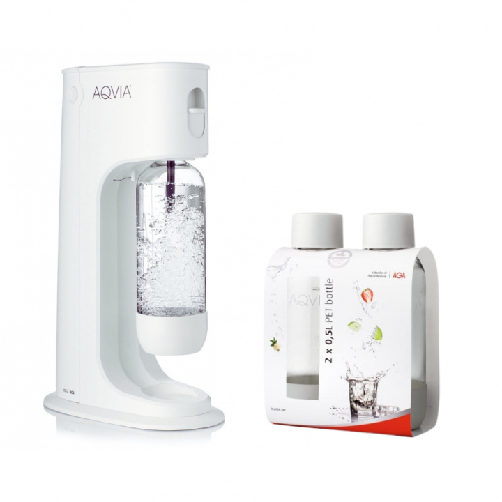 AGA Aqvia Balance (Snow White) + 2 x 0,5L PET-flaskor in the group HOME, HOUSEHOLD & GARDEN / Household appliances / Water & Juice / Carbonation machines / Carbonation machines at TP E-commerce Nordic AB (38-5876PKT)