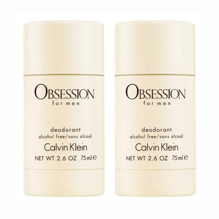 2-pack Calvin Klein Obsession For Men Deostick 75ml in the group BEAUTY & HEALTH / Fragrance & Perfume / Deodorants / Deodorant for women at TP E-commerce Nordic AB (38-59364)