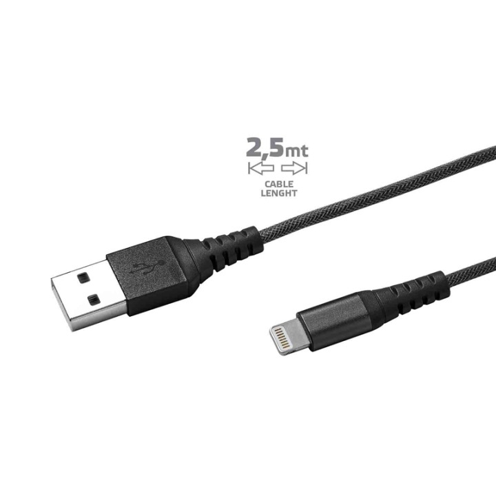 Celly Extreme Cable Lightning 25cm S (USBLIGHTNYL25BK) in the group SMARTPHONE & TABLETS / Chargers & Cables / Cables / Cables Lightning at TP E-commerce Nordic AB (38-59727)