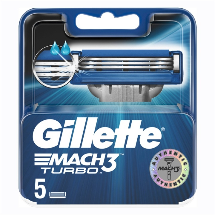 Gillette Rakblad Mach3 Turbo 5-pack (462803) in the group BEAUTY & HEALTH / Hair & Styling / Shaving & Trimming / Razors & Accessories at TP E-commerce Nordic AB (38-60048)
