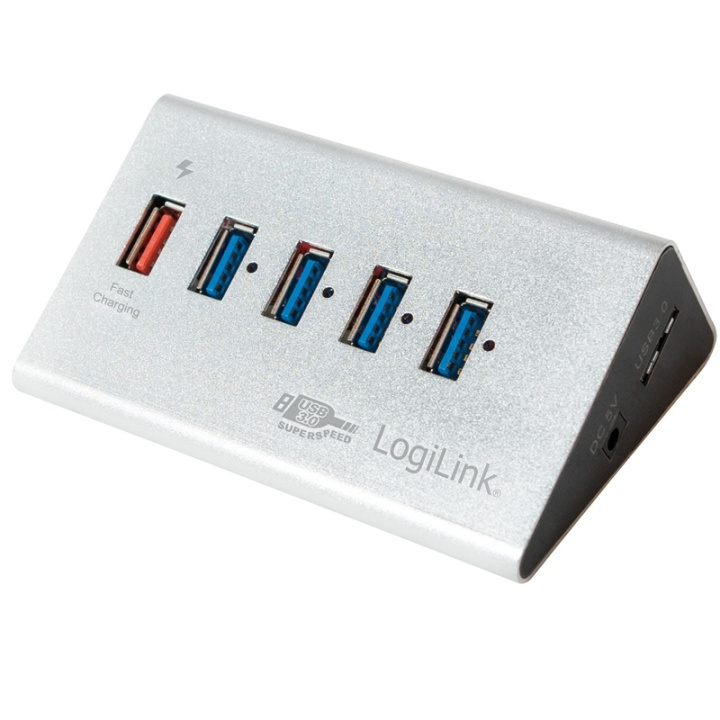 LogiLink USB 3.0-hub 4+1 fast charge (UA0227) in the group COMPUTERS & PERIPHERALS / Computer accessories / USB-Hubs at TP E-commerce Nordic AB (38-60472)