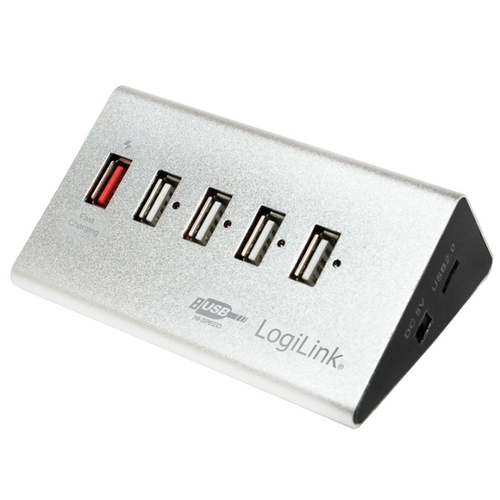 LogiLink USB 2.0-hub 4+1 fast charge (UA0224) in the group COMPUTERS & PERIPHERALS / Computer accessories / USB-Hubs at TP E-commerce Nordic AB (38-60484)