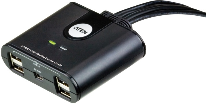 ATEN US424 manuell USB 2.0-switch, 4 datorer till 4 enheter, 1,8m, sva in the group COMPUTERS & PERIPHERALS / Computer accessories / USB-Hubs at TP E-commerce Nordic AB (38-61295)