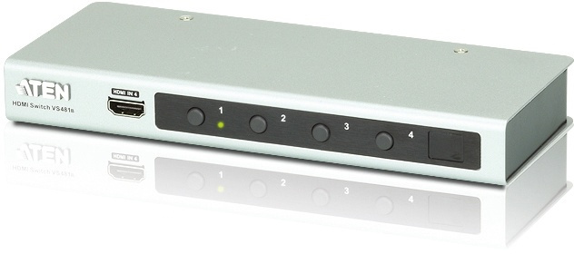 ATEN VS481B, HDMI-switch, 4 ingångar - 1 utgång, UHD/4K, silver in the group COMPUTERS & PERIPHERALS / Computer cables / Switches at TP E-commerce Nordic AB (38-61304)