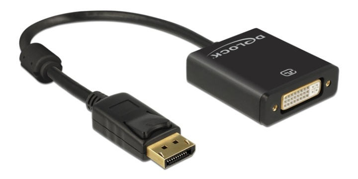 Delock Adapter Displayport 1.2 male > DVI female 4K Active black in the group COMPUTERS & PERIPHERALS / Computer cables / DisplayPort / Adapters at TP E-commerce Nordic AB (38-61429)