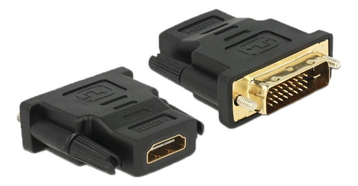 Delock Adapter DVI 24+1 pin male > HDMI female in the group COMPUTERS & PERIPHERALS / Computer cables / DVI / Adapters at TP E-commerce Nordic AB (38-61430)