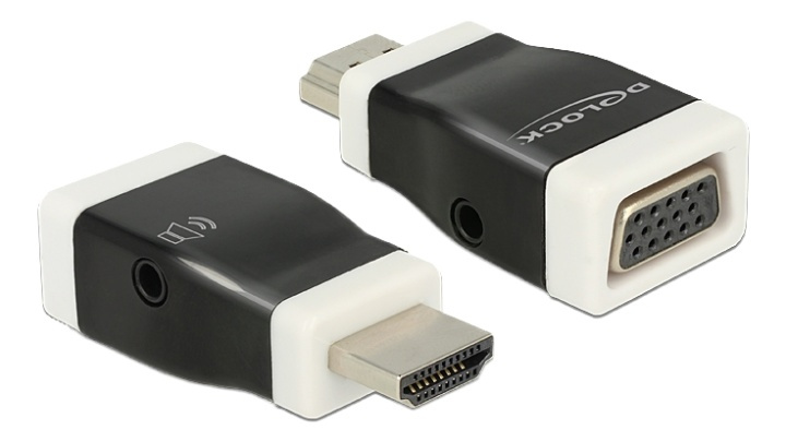 Delock Adapter HDMI-A male > VGA female with Audio in the group HOME ELECTRONICS / Cables & Adapters / HDMI / Adapters at TP E-commerce Nordic AB (38-61435)