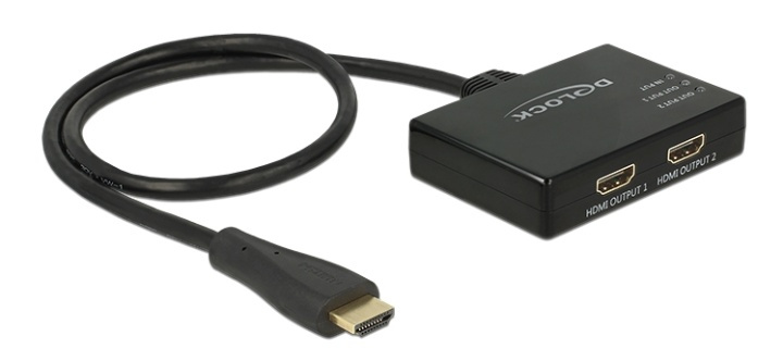 Delock HDMI Splitter 1 x HDMI in > 2 x HDMI out 4K in the group HOME ELECTRONICS / Cables & Adapters / HDMI / Adapters at TP E-commerce Nordic AB (38-61462)