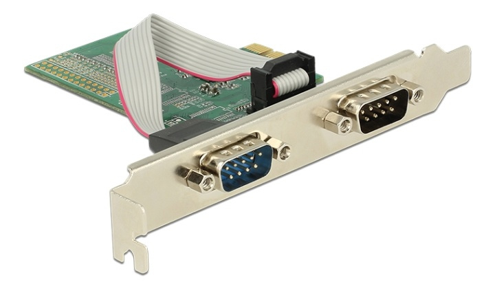 Delock PCI Express Card > 2 x Serial RS-232 in the group COMPUTERS & PERIPHERALS / Network / Network cards / PCI Express at TP E-commerce Nordic AB (38-61487)