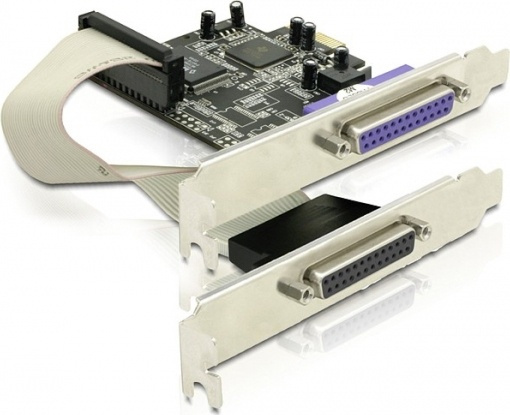 DeLOCK PCI-Express x1 kort, Parallell, 2xDB25ho in the group COMPUTERS & PERIPHERALS / Network / Network cards / PCI Express at TP E-commerce Nordic AB (38-61499)