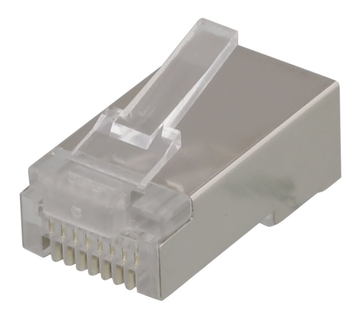 DELTACO RJ45 connector for patch cable, Cat5e, shielded, 20pcs in the group COMPUTERS & PERIPHERALS / Computer cables / Network cables / Adapters & Conductor joints at TP E-commerce Nordic AB (38-61645)
