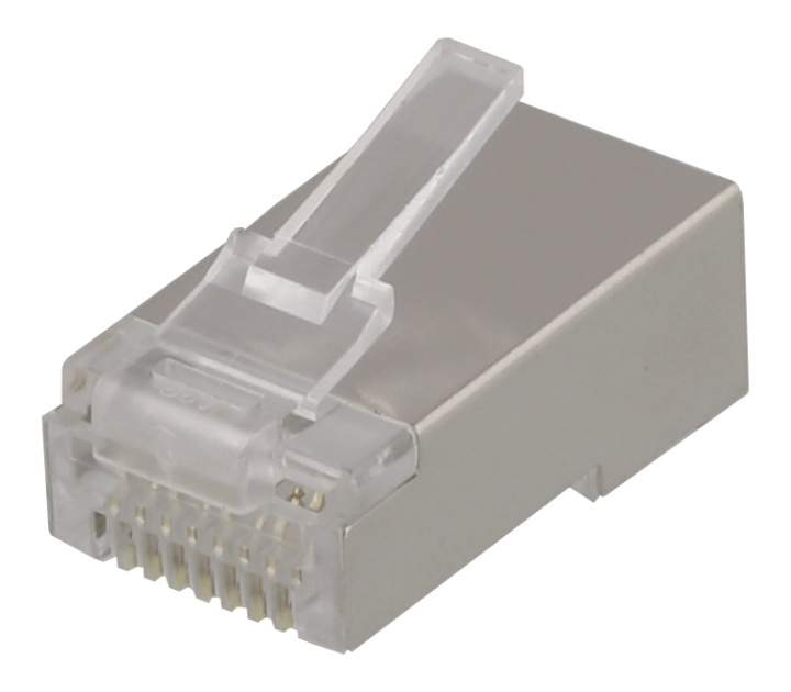 DELTACO RJ45 connector for patch cable, Cat6, shielded, 20pcs in the group COMPUTERS & PERIPHERALS / Computer cables / Network cables / Adapters & Conductor joints at TP E-commerce Nordic AB (38-61646)