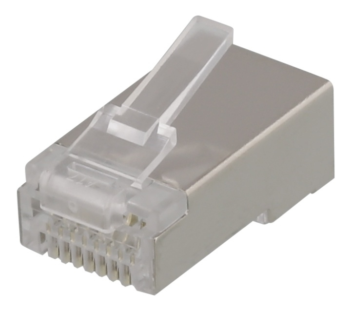DELTACO RJ45 connector for patch cable, Cat6a, shielded, 20pcs in the group COMPUTERS & PERIPHERALS / Computer cables / Network cables / Adapters & Conductor joints at TP E-commerce Nordic AB (38-61648)
