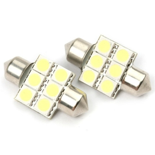 LED Coil Lamp, Socket C5W, 6-LED 33mm (2-Pack) in the group CAR / Car lights / Sign lighting at TP E-commerce Nordic AB (38-6166)