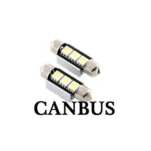 LED Spollampa, Sockel C5W, 3-LED 2-Pack (CANBUS) in the group CAR / Car lights / Sign lighting at TP E-commerce Nordic AB (38-6170)