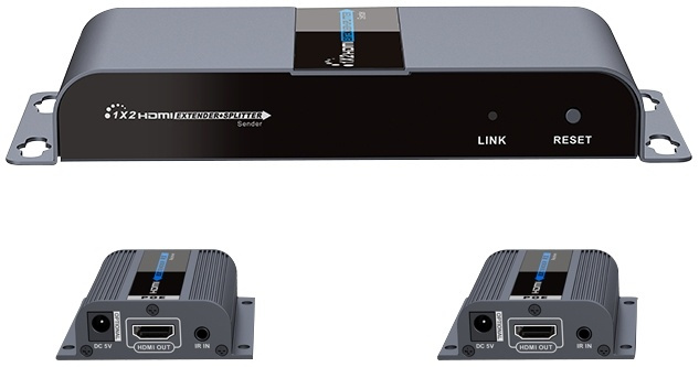 1X2 HDMI Extender Splitter over CAT6/6a/7 40m with IR pass-back in the group HOME ELECTRONICS / Cables & Adapters / HDMI / Adapters at TP E-commerce Nordic AB (38-61856)