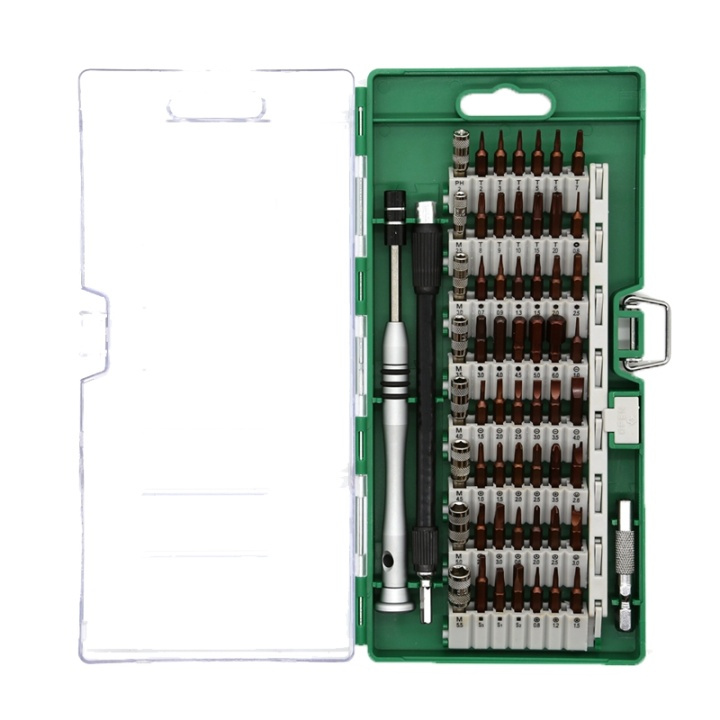 Smartphone Repair Kit, 58 pcs, Precision CRV, green in the group SMARTPHONE & TABLETS / Other accessories / Tools at TP E-commerce Nordic AB (38-61896)