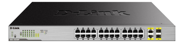 D-Link network switch, 24xRJ45, 2xSFP, Gigabit, PoE, 370W, gray in the group COMPUTERS & PERIPHERALS / Network / Switches / 10/100/1000Mbps at TP E-commerce Nordic AB (38-61976)