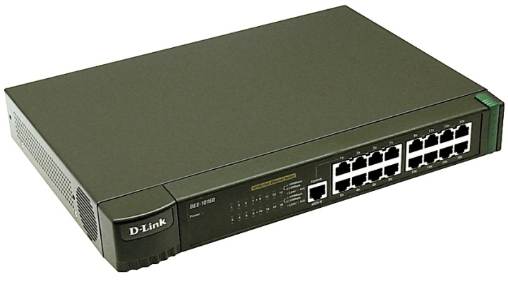 D-Link switch 16x10/100Mbps, NWay, uplink, Fyndvara in the group COMPUTERS & PERIPHERALS / Network / Switches at TP E-commerce Nordic AB (38-61985D)