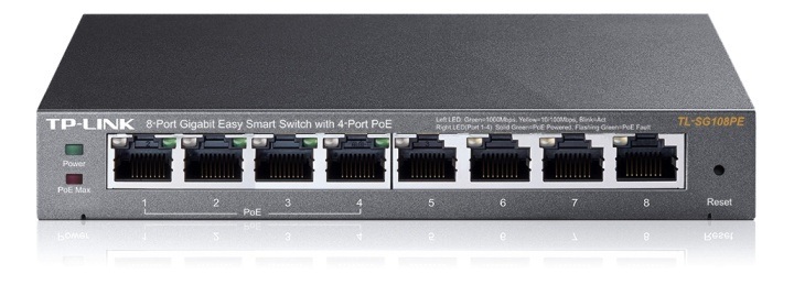 TP-Link TL-SG108PE in the group COMPUTERS & PERIPHERALS / Network / PoE at TP E-commerce Nordic AB (38-62496)