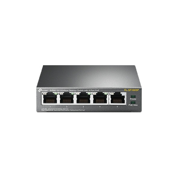 TP-Link Desktop Switch, 4-Ports, PoE, 100 Mbps, 58W, black in the group COMPUTERS & PERIPHERALS / Network / Switches at TP E-commerce Nordic AB (38-62527)