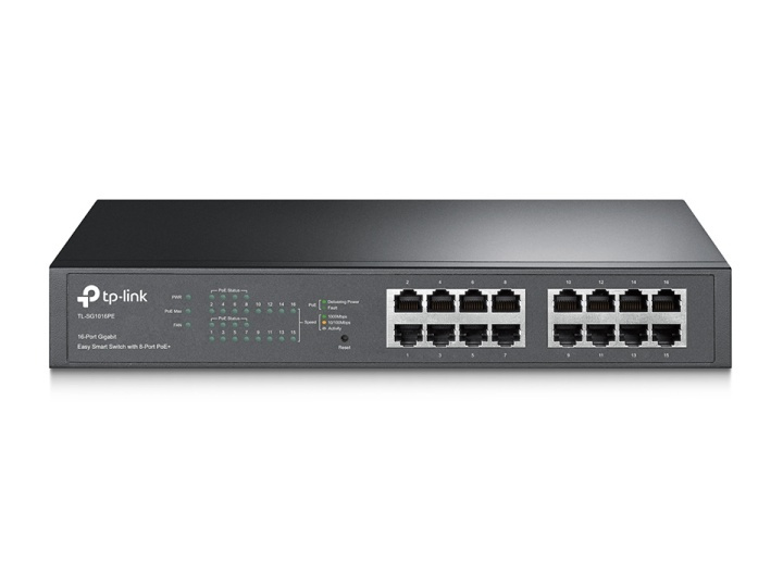 TP-LINK TL-SG1016PE 16-Port Gigabit PoE Switch, 8-Port PoE+ in the group COMPUTERS & PERIPHERALS / Network / Switches at TP E-commerce Nordic AB (38-62533)