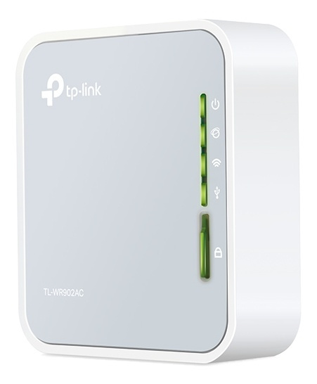 TP-LINK WR902AC Wireless Travel Router, Dual Band,5GHz / 433Mbps,white in the group COMPUTERS & PERIPHERALS / Network / Routrar at TP E-commerce Nordic AB (38-62539)