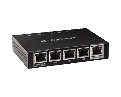 Ubiquiti EdgeRouter X, 5-Ports, Gigabit, Passive PoE, black in the group COMPUTERS & PERIPHERALS / Network / PoE at TP E-commerce Nordic AB (38-62557)