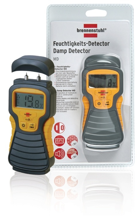 Moisture Meter for Wood / Walls / Building material with LCD Display Anthracite / Yellow in the group HOME, HOUSEHOLD & GARDEN / Tools / Other power tools at TP E-commerce Nordic AB (38-62738)