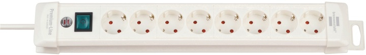 Brennenstuhl Extension Socket Premium-Line 8-Way 3.00 m White - Protective Contact in the group HOME, HOUSEHOLD & GARDEN / Electricity & Lighting / Power strips at TP E-commerce Nordic AB (38-62760)
